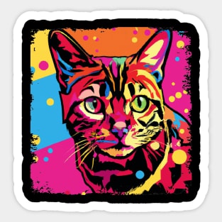 Toyger Pop Art - Cat Lover Gift Sticker